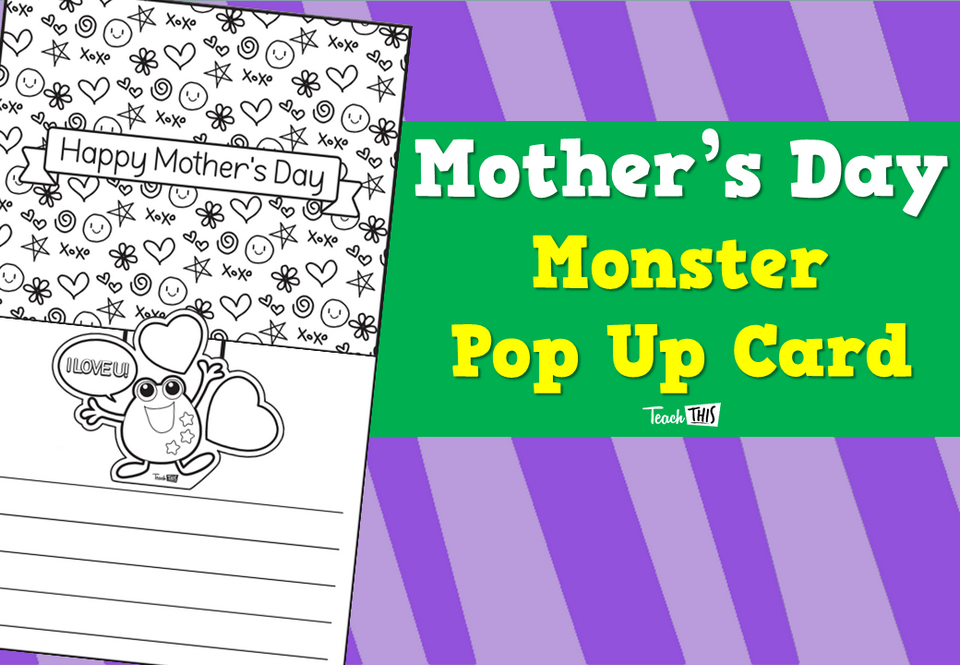 Mother's Day Monster Pop Up Card