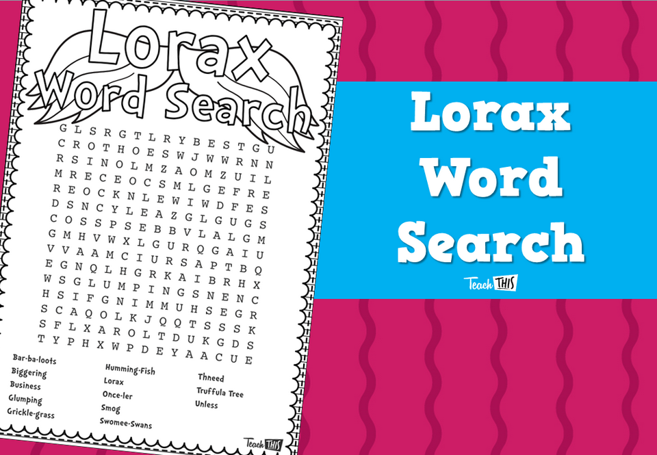 Lorax Word Search