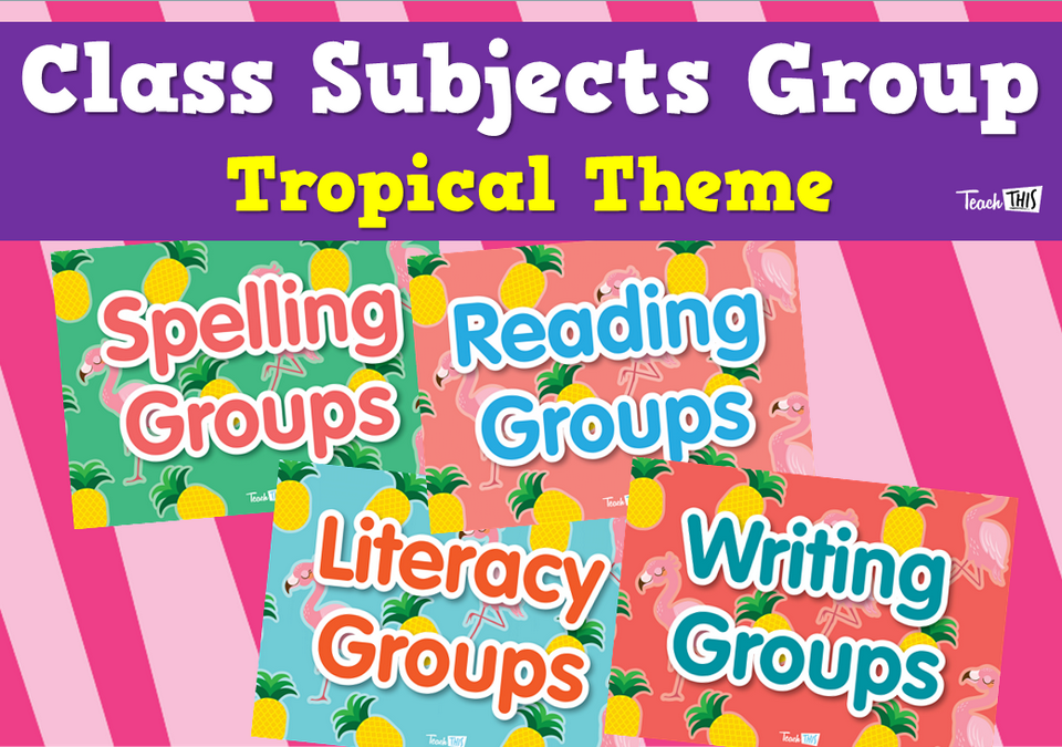 Class Subjects Group - Tropical Theme