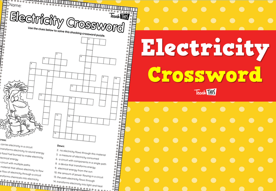 Worksheet - Electricity Crossword