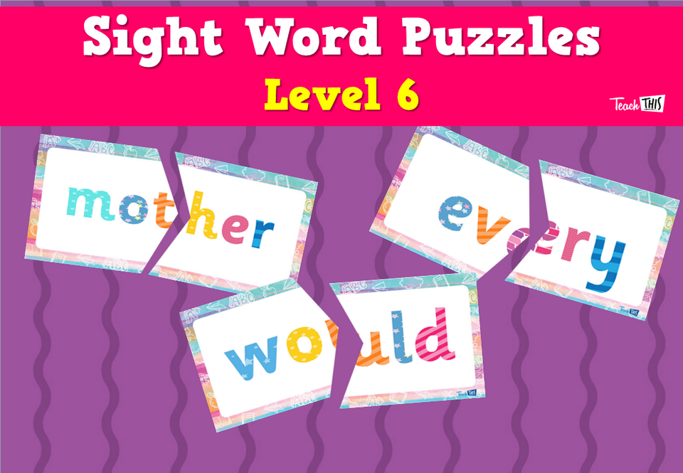 Sight Word Puzzles – Level 6