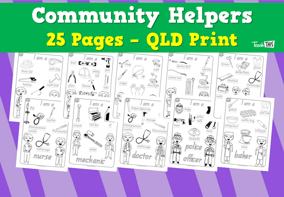 Community Helpers - 25 Pages - QLD Print