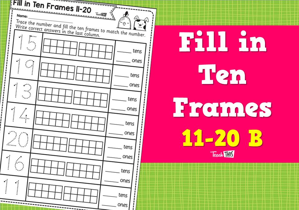 Ten Frames 11-20 B