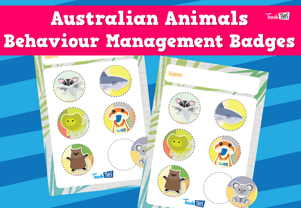 Australian Animals Behaviour Management Badges