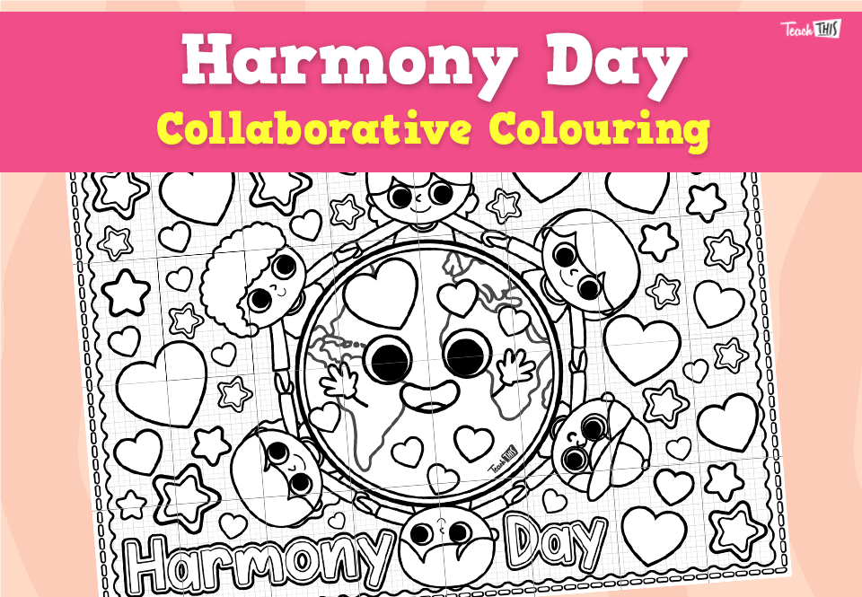 Harmony Day - Collaborative Colouring