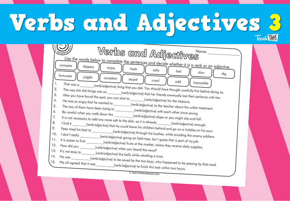 Verbs and Adjectives 3