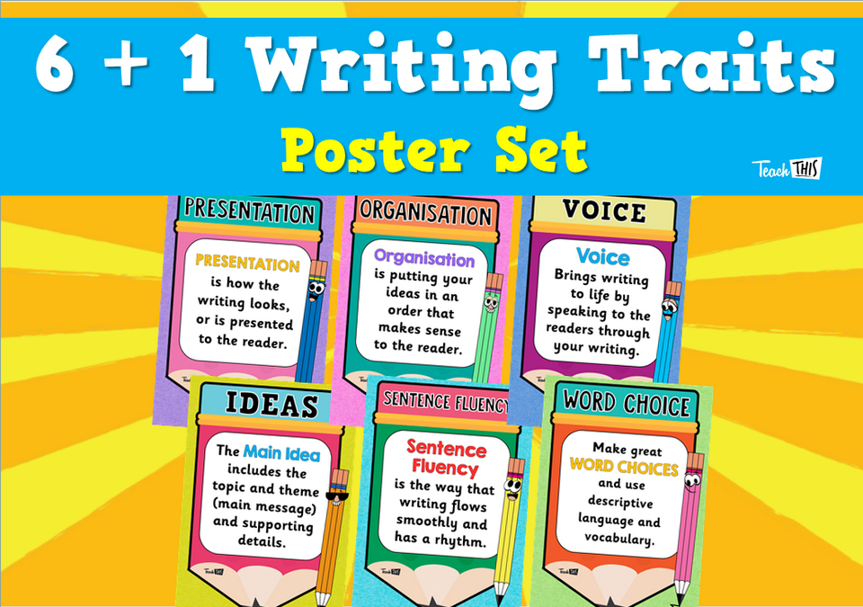 6 + 1 Writing Traits – Poster Set