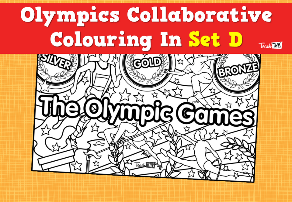 Olympics Collaborative Colouring In - Set D