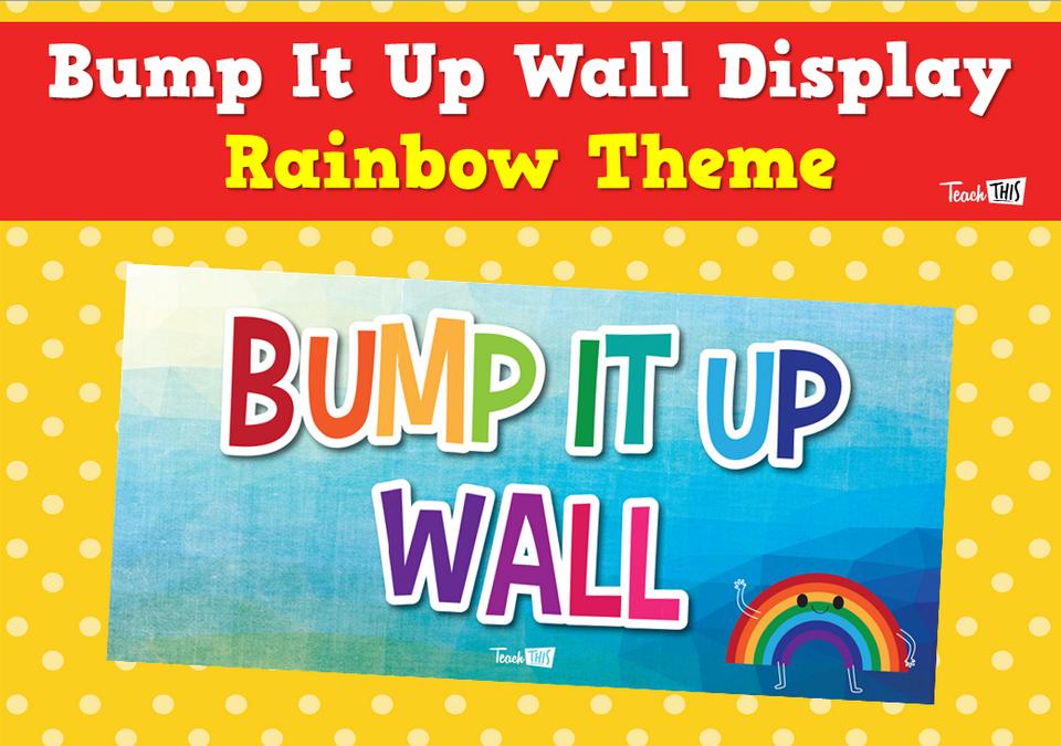 Bump It Up Wall Display - Rainbow Theme