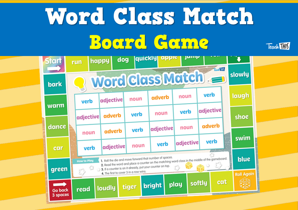 Word Class Match - Board Game