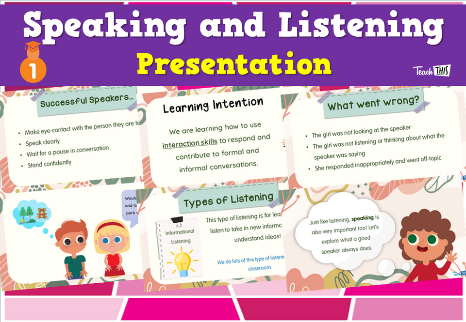 Speaking and Listening - Presentation