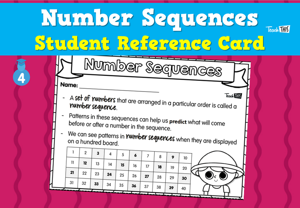 Number Sequences - Student Reference Card