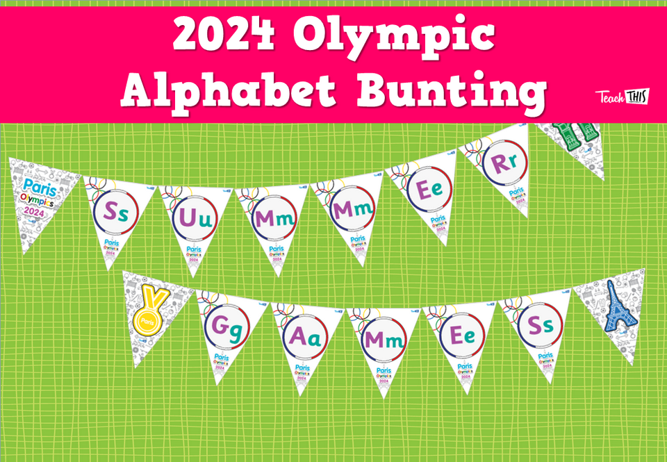 2024 Olympic Alphabet Bunting