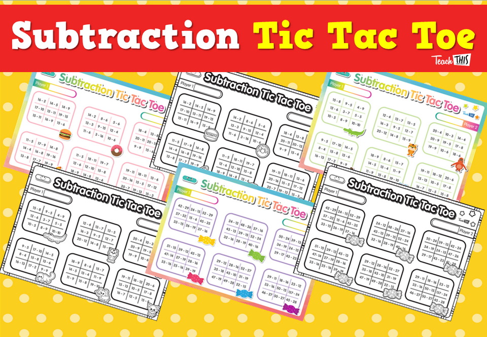 Subtraction Tic Tac Toe