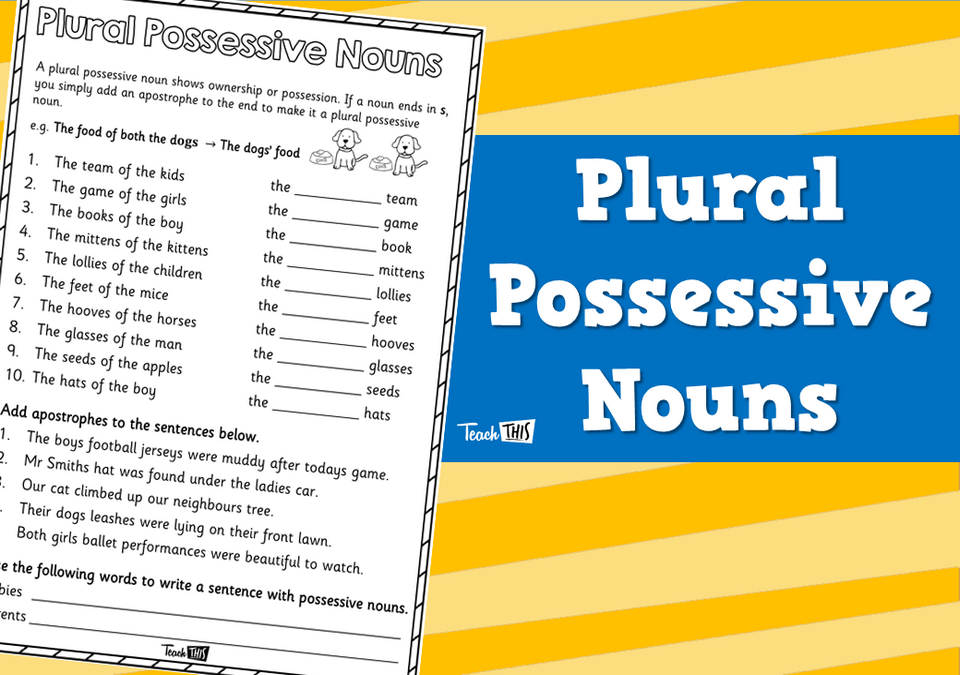 Plural Possessive Nouns