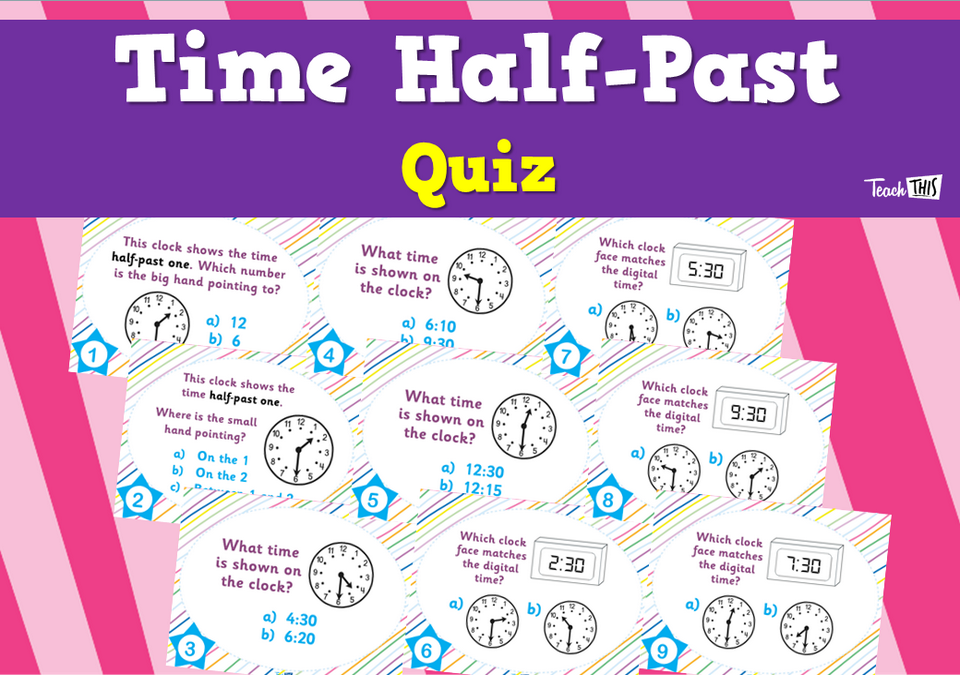 Time Half-Past - Quiz