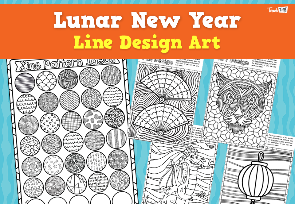 Lunar New Year - Line Design Activity