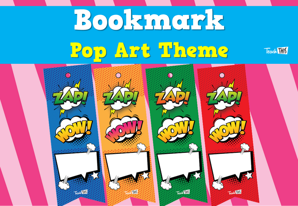 Bookmark - Pop Art Theme