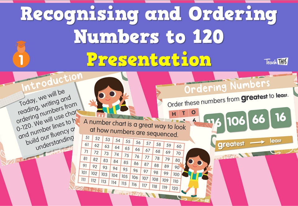 Recognising and Ordering Numbers to 120 - Presentation