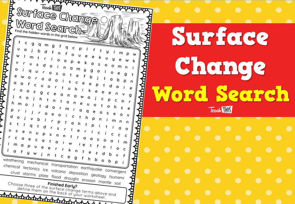 Surface Change Word Search