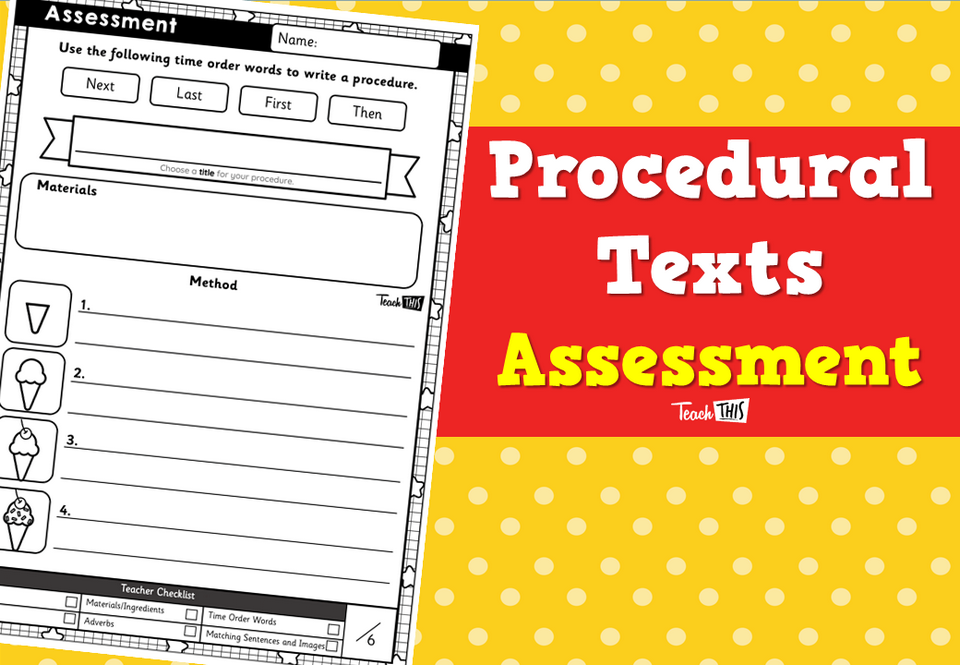 Procedural Texts Assessment