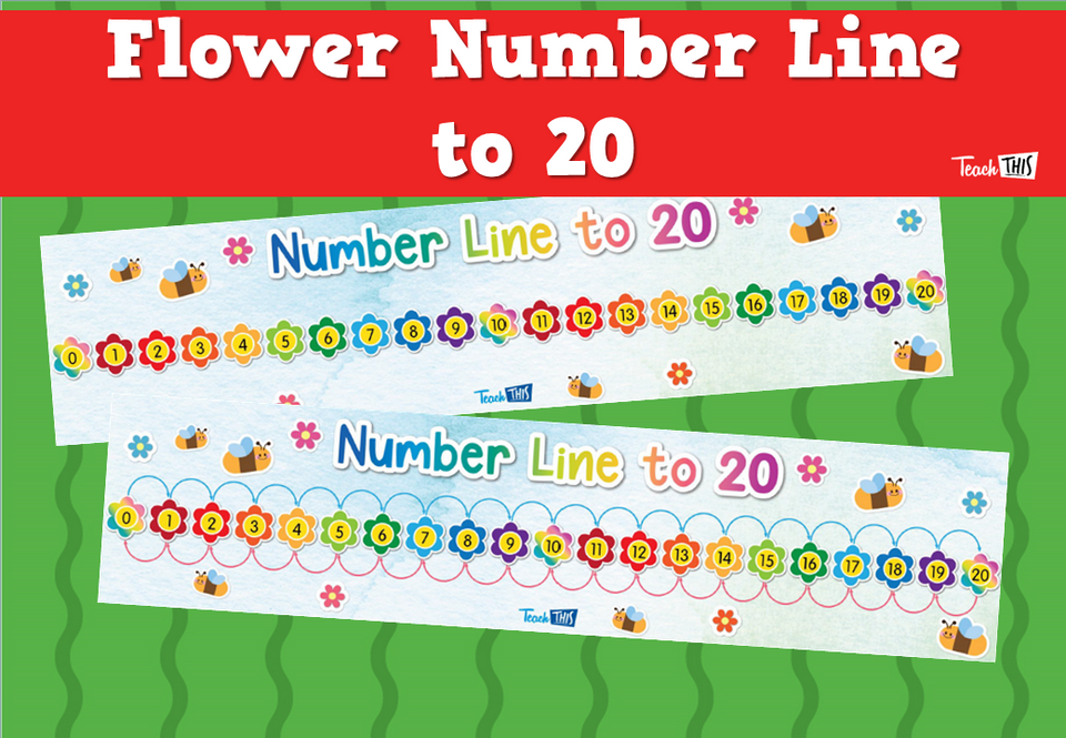 Flower Number Line to 20