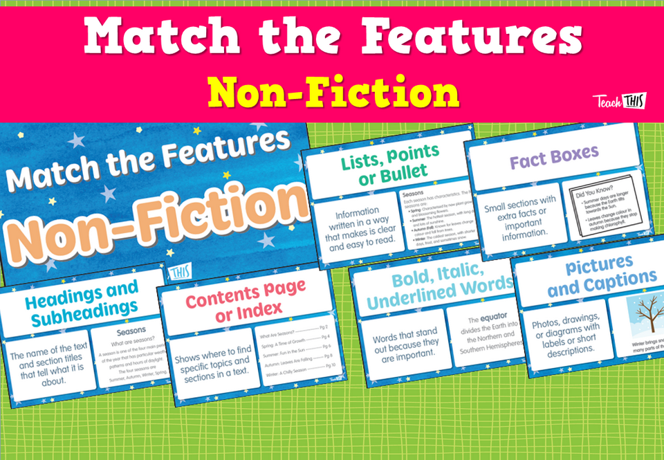 Match the Features - Non-Fiction