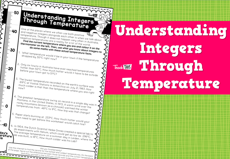 Understanding Integers Through Temperature