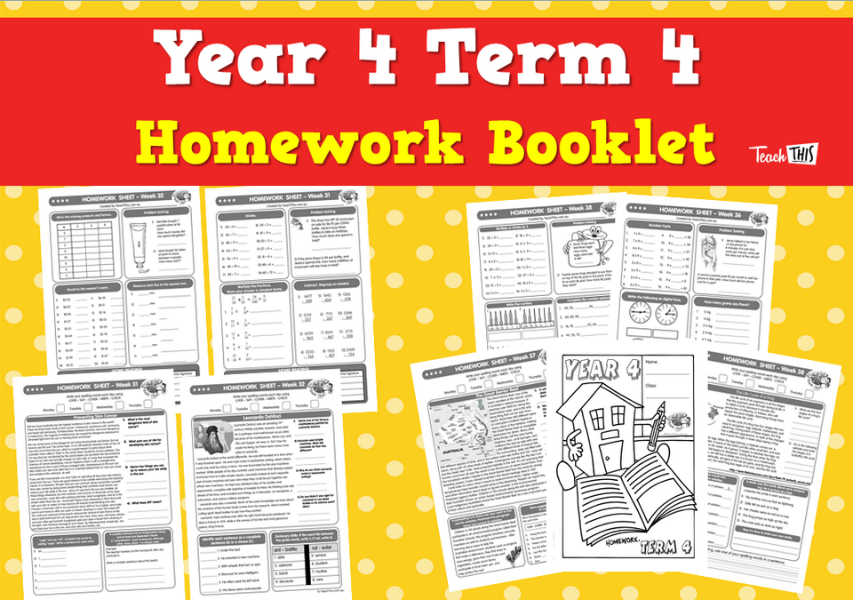 Year 4 Term 4 Homework Booklet