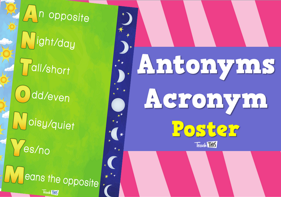 Antonyms Acronym Poster