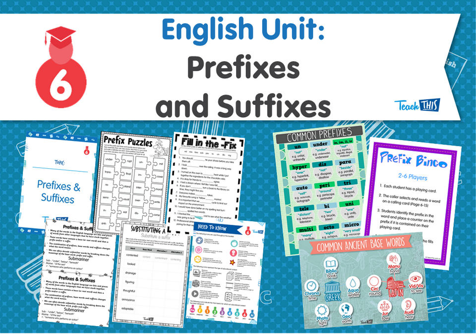 English Unit: Prefixes and Suffixes
