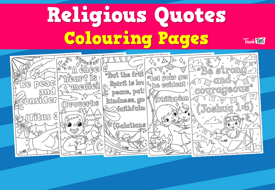 Religious Quotes – Colouring Pages