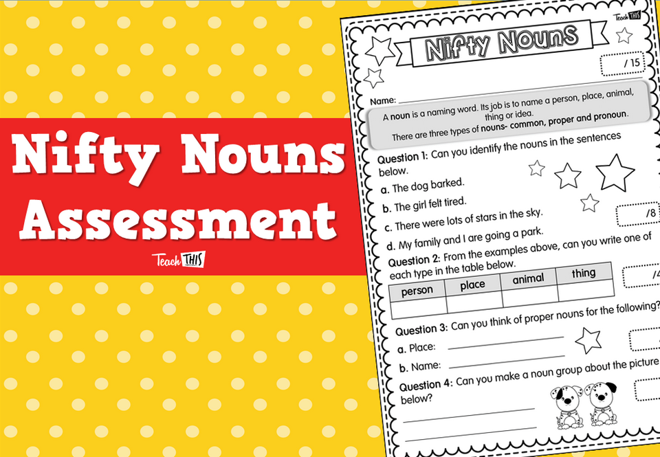Nifty Nouns Assessment