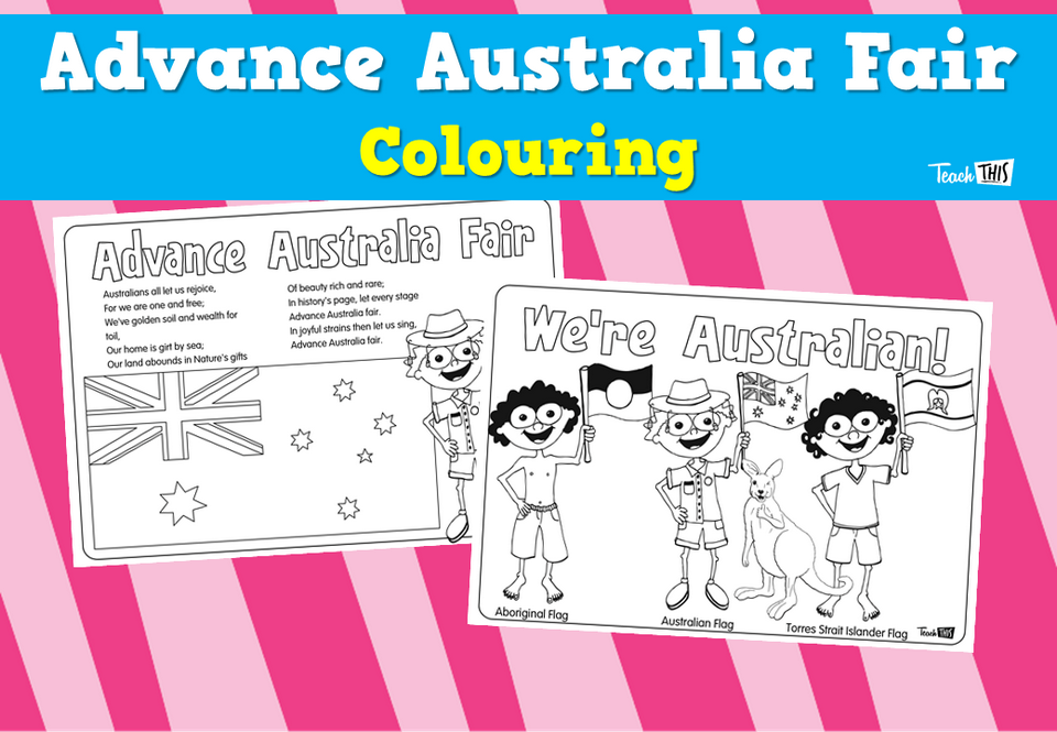 Advance Australia Fair Colouring