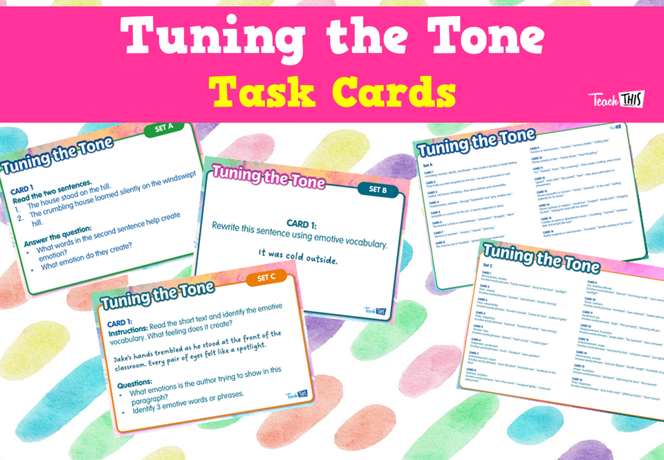 Tuning the Tone - Task Cards