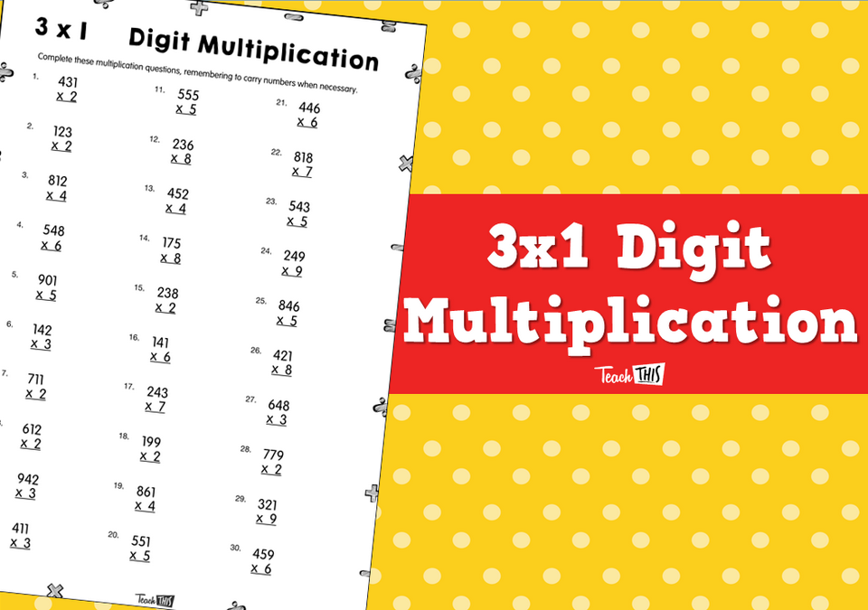 3x1 Digit Multiplication
