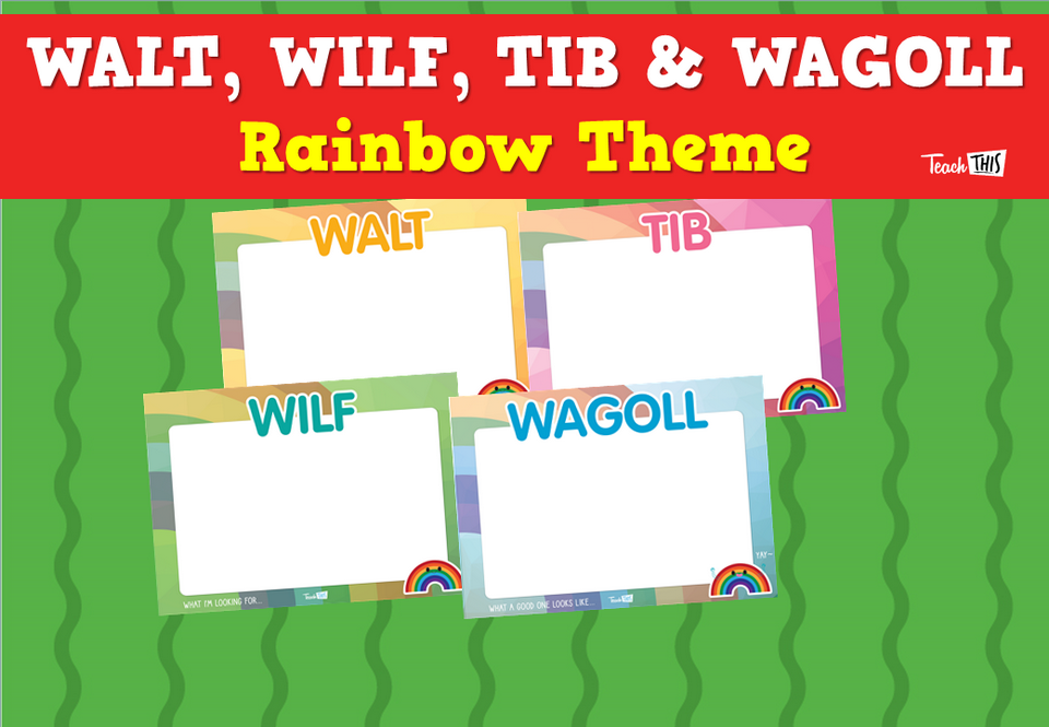 WALT, WILF, TIB & WAGOLL Posters - Rainbow Theme