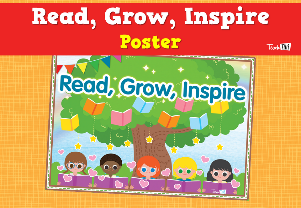 Read, Glow, Inspire Poster