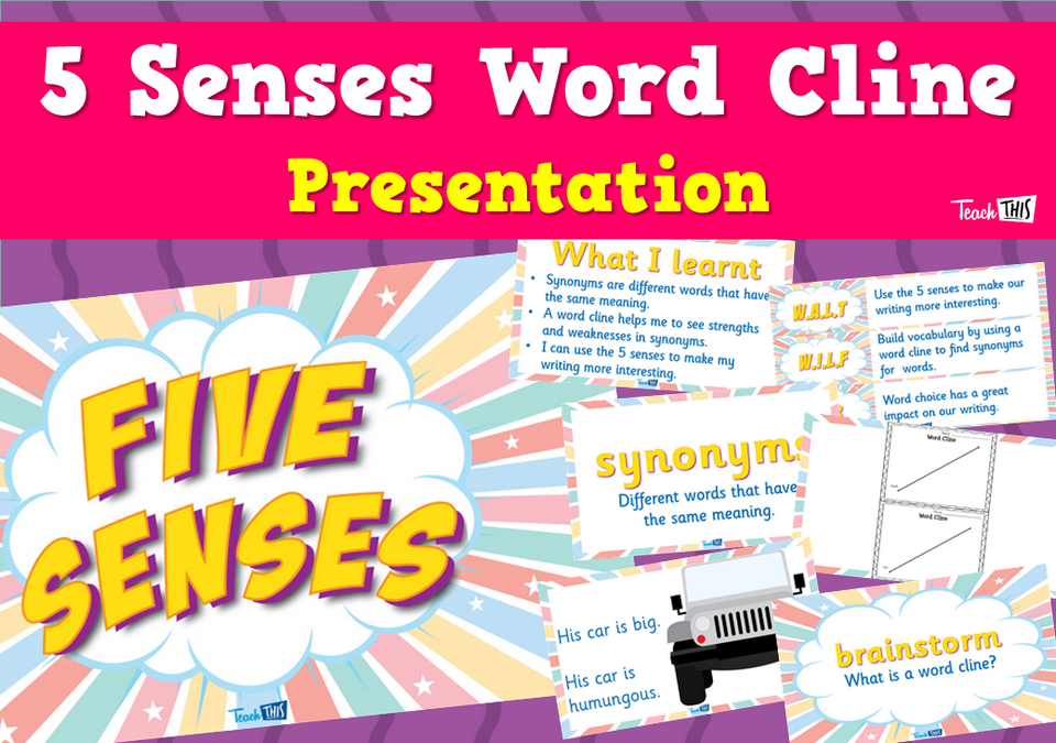 5 Senses Word Cline - Presentation