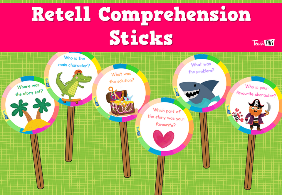 Retell Comprehension Sticks