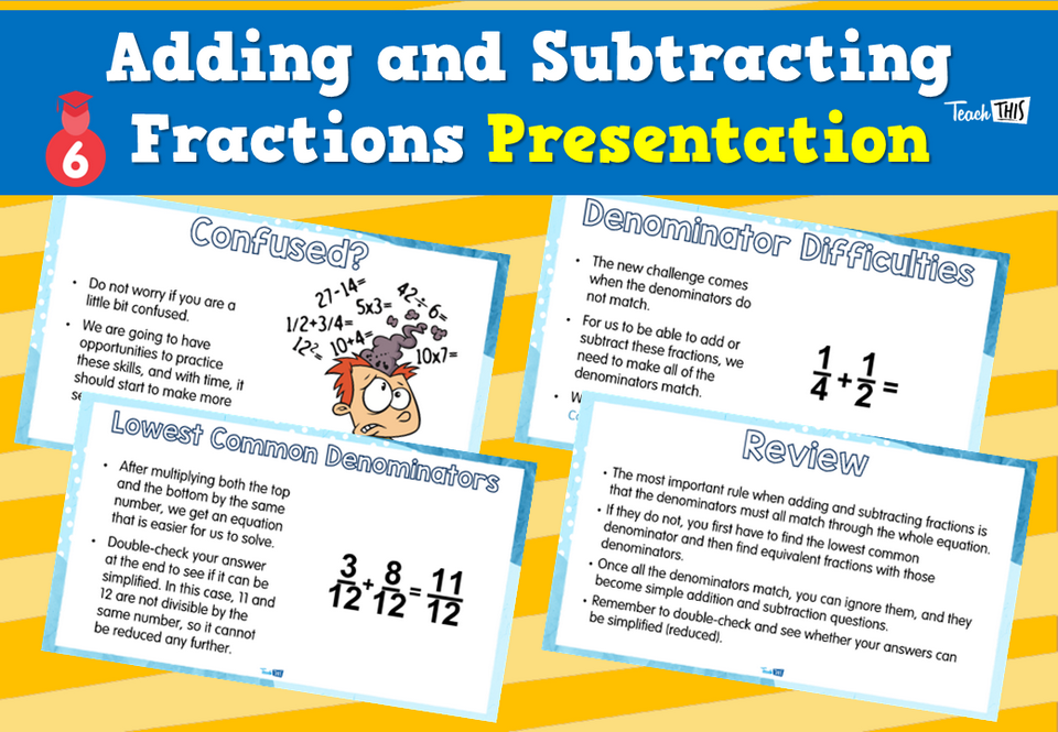 Adding and Subtracting Fractions Presentation