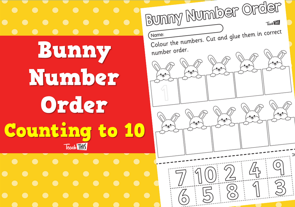Bunny Number Order - Counting to 10