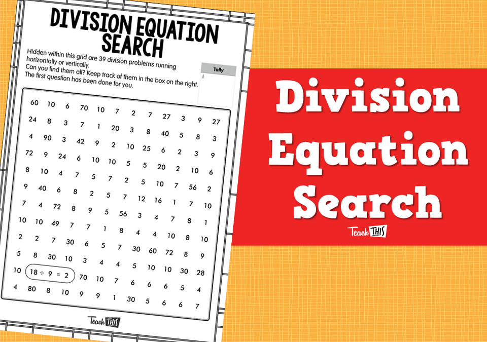 Division Equation Search