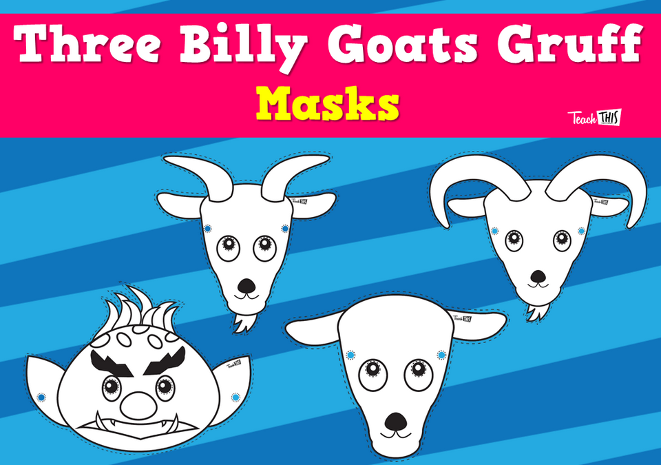 The Three Billy Goats Gruff Masks