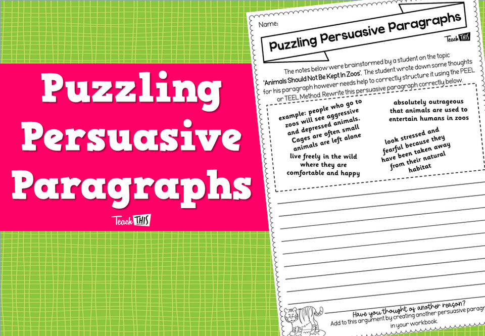 Puzzling Persuasive Paragraphs