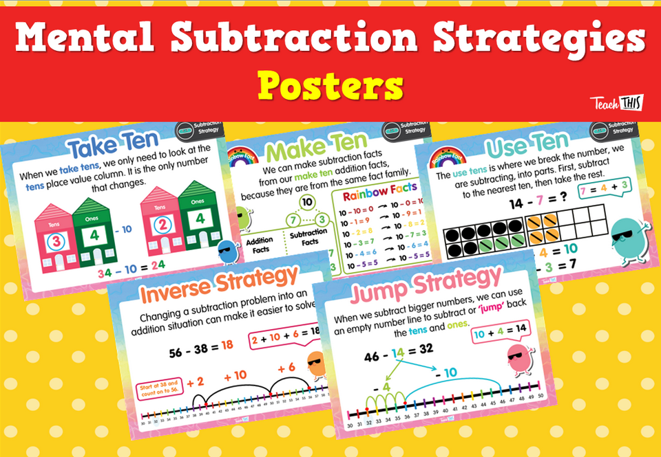 Mental Subtraction Strategies Posters