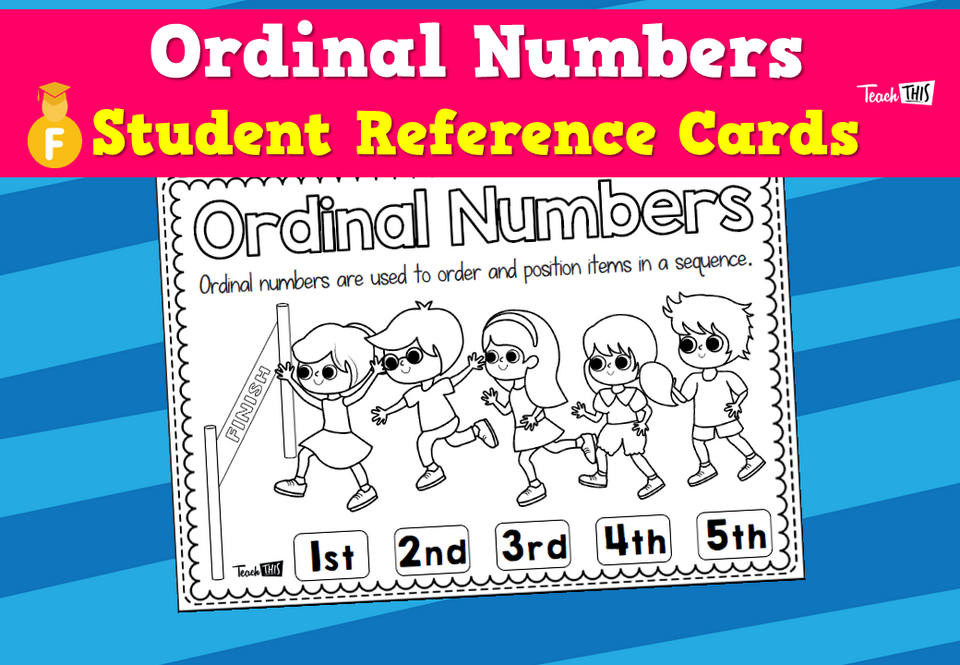 Ordinal Numbers – Student Reference Cards