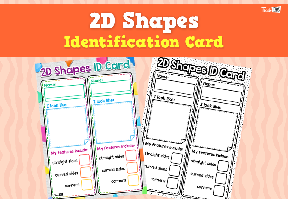 2D Shapes Identification Card