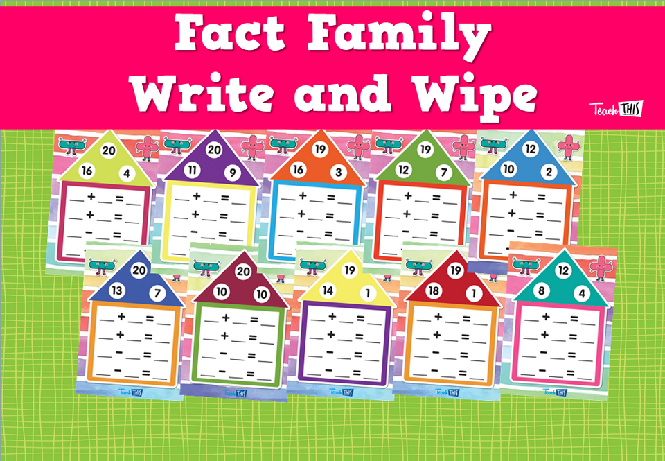 Fact Family Write and Wipe