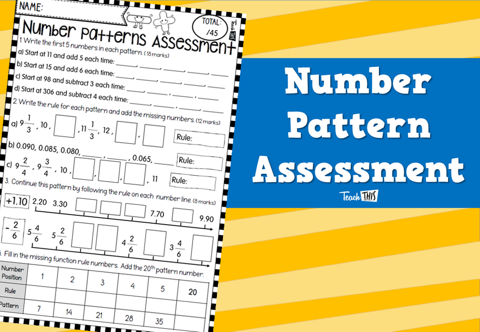 Number Pattern Assessment